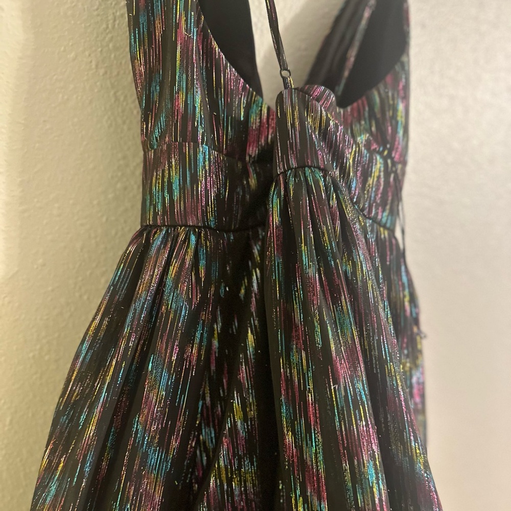 Aidan by Aidan Mattox Black Dress with Metalic Colors - Picture 11 of 15